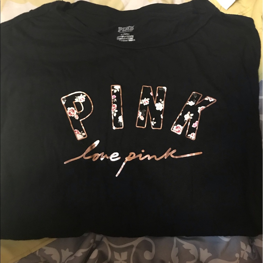 Pink long sleeve girlfriend tee